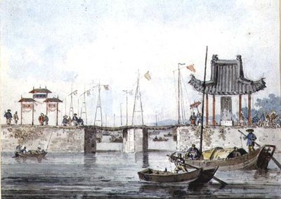 水門付近の船舶 作： William Alexander