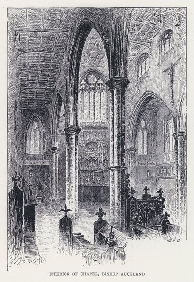 オークランドのビショップ・オークランドのチャペルの内部（彫刻作品 作： William Alexander Ansted