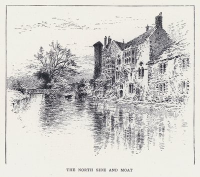 北側と濠の様子（版画 作： William Alexander Ansted