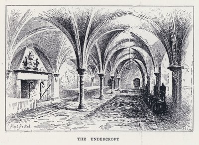 The Undercroft (エングレービング) 作： William Alexander Ansted