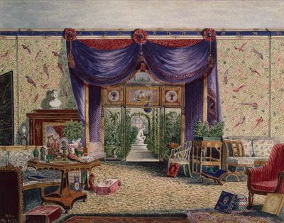 オックスフォードシャー、ミドルトン パークのチャイニーズ ルーム 作： William Alfred Delamotte