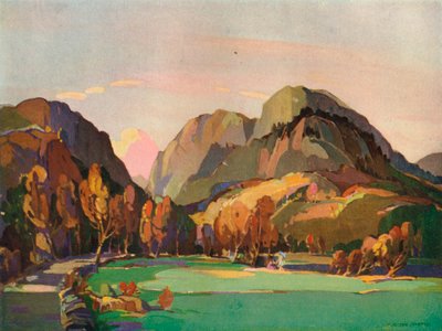 アバーグラスリンの峠」、1927年頃 作： William Alison Martin
