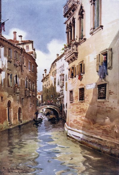 リオ デル オーリオ、ベニス、イタリア (カラー リソ) 作： William Alister Macdonald