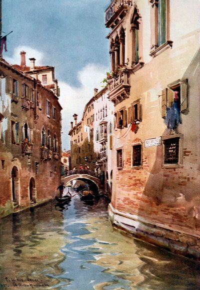 「リオ・デル・オリオ」、ベニス、イタリア、1907 1908-1909。 作： William Alister Macdonald