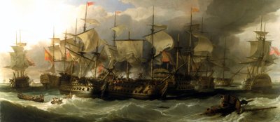 セイント・ヴィンセント岬の戦い（ポルトガル）2月14日 作： William Allan