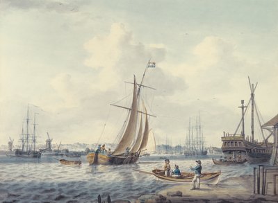 王立海軍兵学校と王立造船所を示すグリニッジとデプトフォードの眺め、1789年（WC） 作： William Anderson