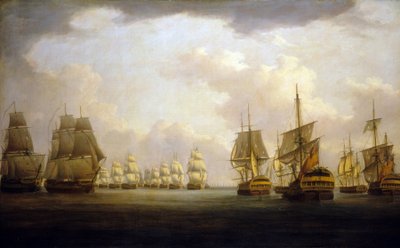 フィニステール岬の戦い（フィニステール）、19世紀初頭、油彩・キャンバス 作： William Anderson
