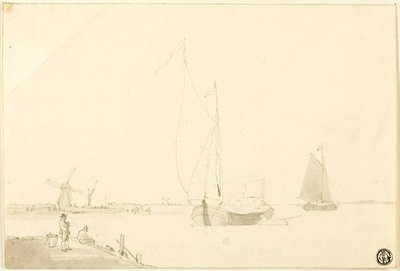 オランダの海岸のシーン 作： William Anderson