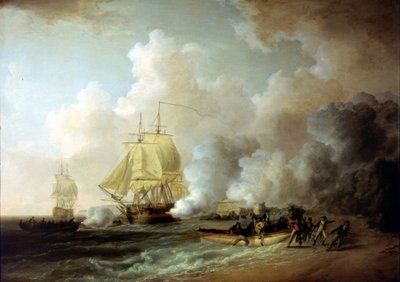 1794年3月20日、英国によるフォート・ルイ（マルティニーク）の占領 作： William Anderson