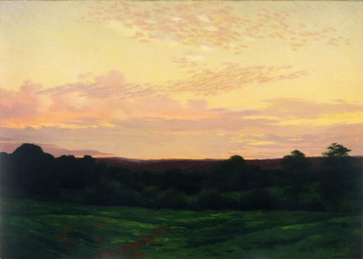 夕方、ペンシルベニア州サマセットバレー、1898年頃（キャンバスに油彩） 作： William Anderson Coffin
