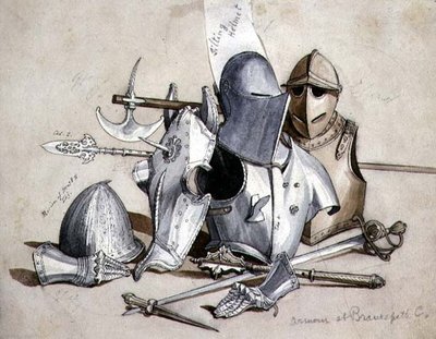 ダラムのブランスペス城にある甲冑 作： William Andrews Nesfield
