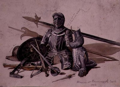 ダラムのブランスペス城での鎧と武器の研究 作： William Andrews Nesfield