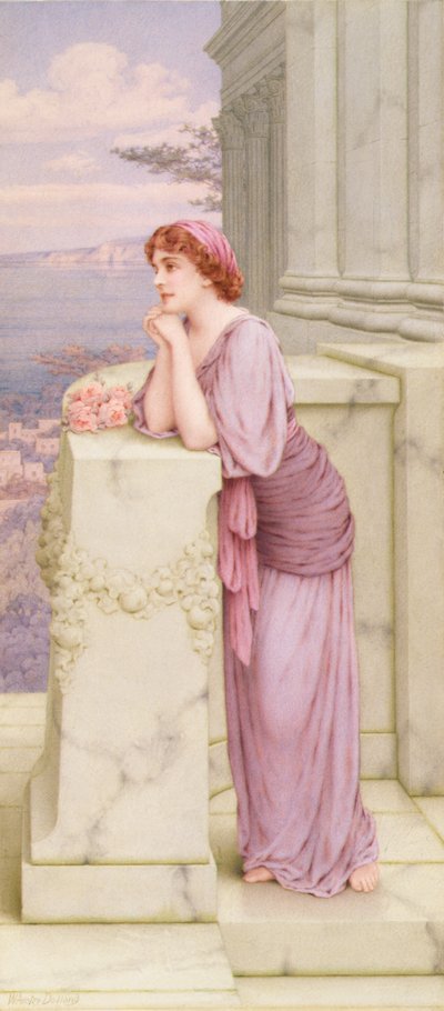 Day Dreams (鉛筆と水彩) 作： William Anstey Dolland