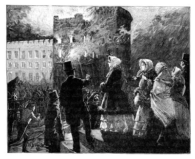 プリンスオブワレスタワー、ウィンザー城、1850年代、1888年に火災 作： William Barnes Wollen