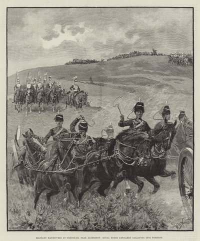 アルダーショット近くのフレンシャムでの軍事作戦 作： William Barnes Wollen