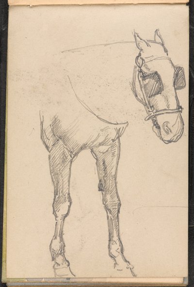 1879年頃のウインカー付き馬のスケッチ 作： William Barnes Wollen