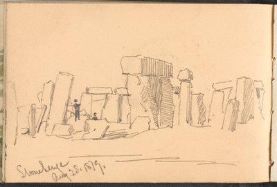 ストーンヘンジ1879年8月25日。 作： William Barnes Wollen