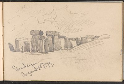 ストーンヘンジ、1879年8月25日？ 作： William Barnes Wollen