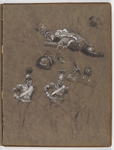 油絵のための研究、？旗：アルブヘラ、1811年5月16日？ 作： William Barnes Wollen