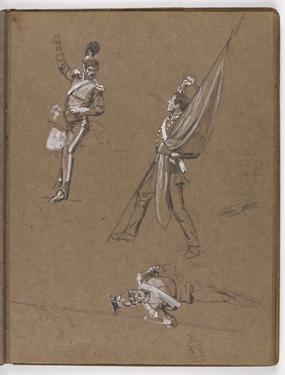 油絵のための研究、？旗：アルブヘラ、1811年5月16日？ 作： William Barnes Wollen