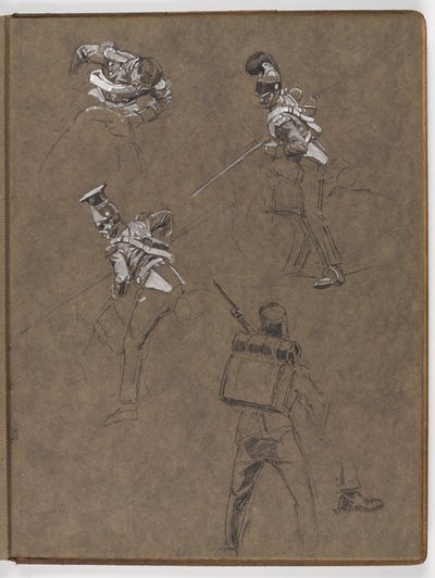 油絵のための研究、？旗：アルブヘラ、1811年5月16日？ 作： William Barnes Wollen