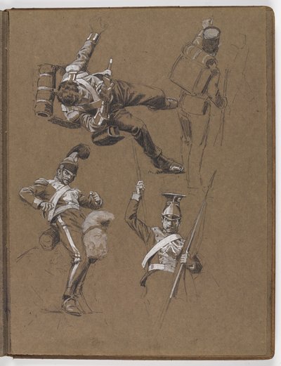 油絵のための研究、？旗：アルブヘラ、1811年5月16日？ 作： William Barnes Wollen