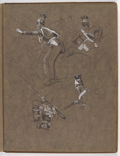 油絵のための研究、？旗：アルブヘラ、1811年5月16日？ 作： William Barnes Wollen