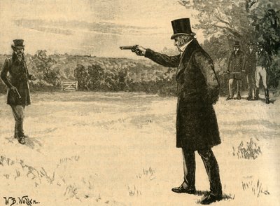 ウェリントン公爵とウィンヒルシー伯爵、バターシーフィールズ、ロンドン、1829年1890年。 作： William Barnes Wollen