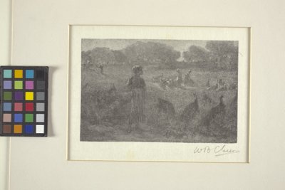 七面鳥の牧草地 (木版画) 作： William Baxter Palmer Closson