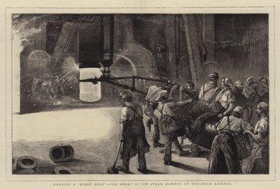 Woolwich Arsenalでの35トンのスチームハンマー 作： William Bazett Murray