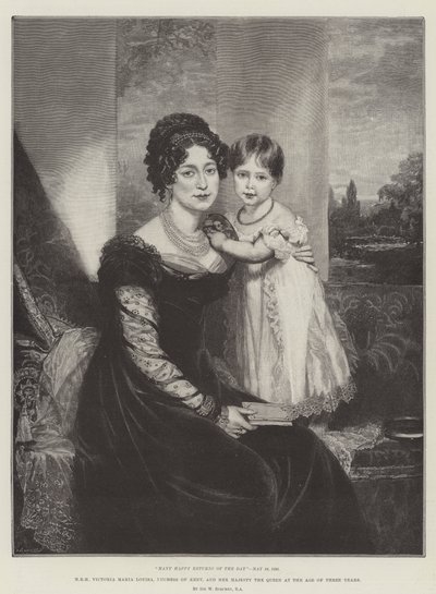 HRHビクトリアマリアルイザ、ケント公爵夫人、3歳の女王陛下 作： William Beechey
