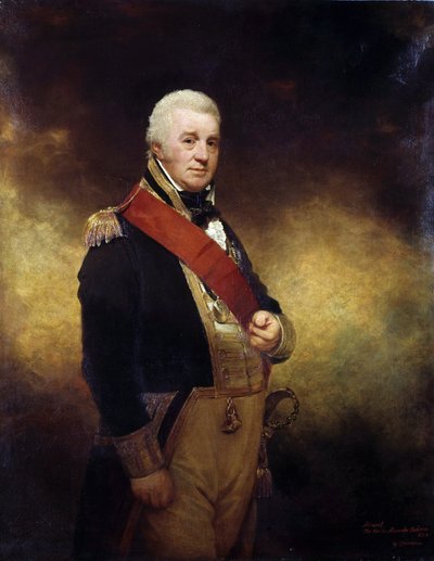 アレクサンダー・コクラン提督（1758-1832）の肖像。キャンバスに油彩 作： William Beechey