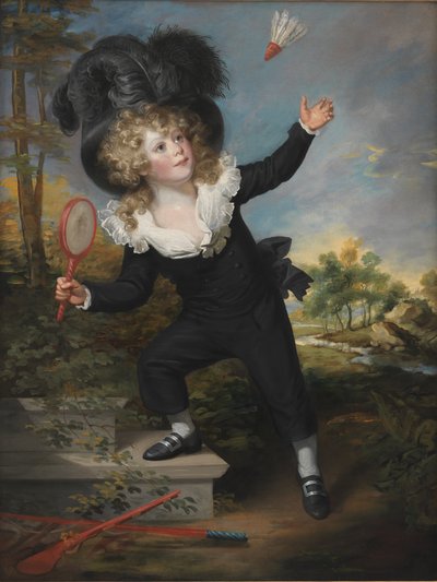 シャトルコックを演奏するケネット・ディクソンの肖像 作： William Beechey