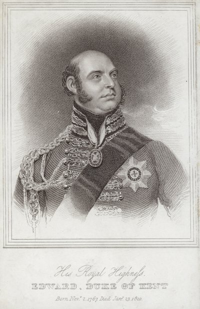 エドワード王子の肖像画。ケント公爵とストラサーン 作： William Beechey
