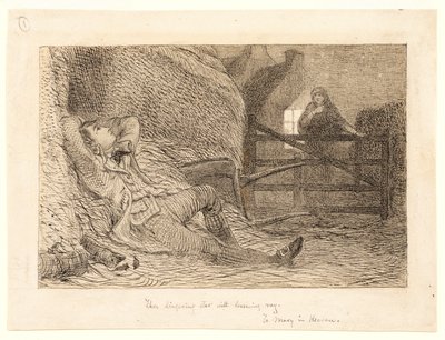 天国のマリア様へ」のための習作 1871年頃（黒鉛、ペン＆墨、グラファイト） 作： William Bell Scott