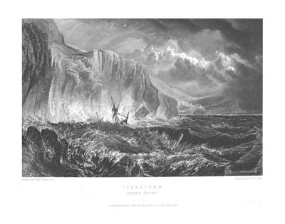 イルフラコム、ノースデボン、c1818。 作： William Bernard Cooke