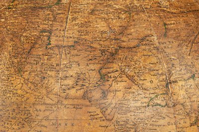 初期のイギリスの地球儀、1673年頃 作： William Berry