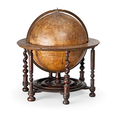 初期のイギリスの地球儀、1673年頃 作： William Berry