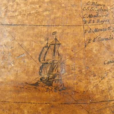 初期のイギリスの地球儀、1673年頃 作： William Berry