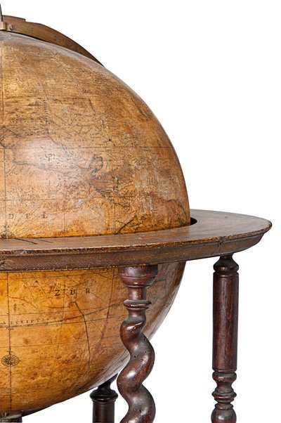 初期のイギリスの地球儀、1673年頃 作： William Berry