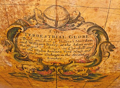 初期のイギリスの地球儀、1673年頃 作： William Berry