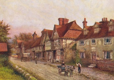教会墓地の隅からのChiddingstone、1907 作： William Biscombe Gardner