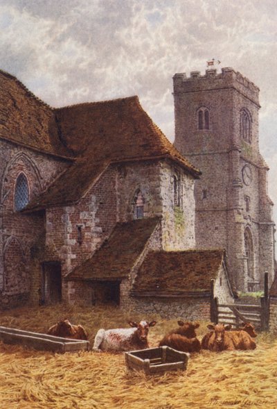 チャリング大司教館跡（カラーリトグラフ） 作： William Biscombe Gardner