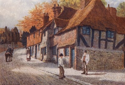 ウェスタハム、オールド・アルムハウス（カラーリトグラフ） 作： William Biscombe Gardner