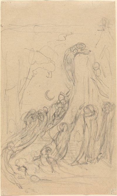 A Resurrection Scene (The Gambols of Ghosts) [直訳] 作： William Blake