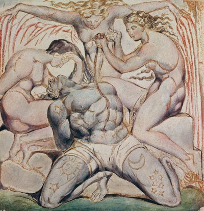 Albion and his Tormentors、プレート 25、エルサレム 作： William Blake