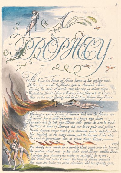 アメリカ。予言、プレート5、A-予言-アルビオンの守護王子.... 作： William Blake