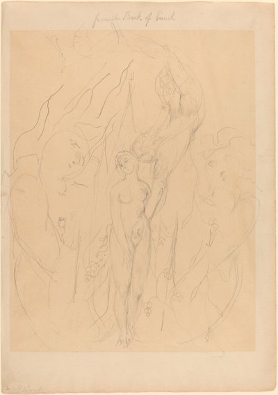 人の娘に罪の秘密を教える天使 作： William Blake