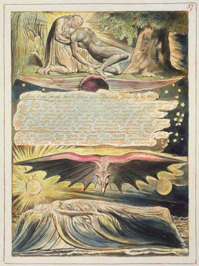 「そしてOneStand Forth ...」、「エルサレム」のプレート37 作： William Blake