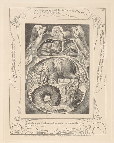 Livro de Jó, Placa 15, Behemoth e Leviatã 作： William Blake